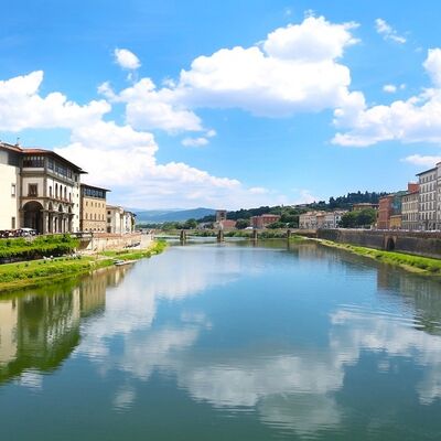 Klassenfahrt Florenz - Fluss Arno